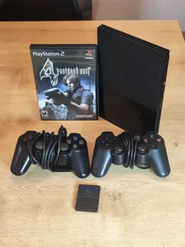 Ps2 com 2 controles + jogos