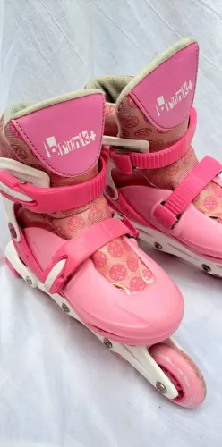 Patins feminino infantil rosa 