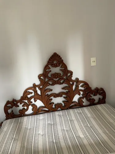 Cama Casal Queen Brasileiro Madeira Antiga