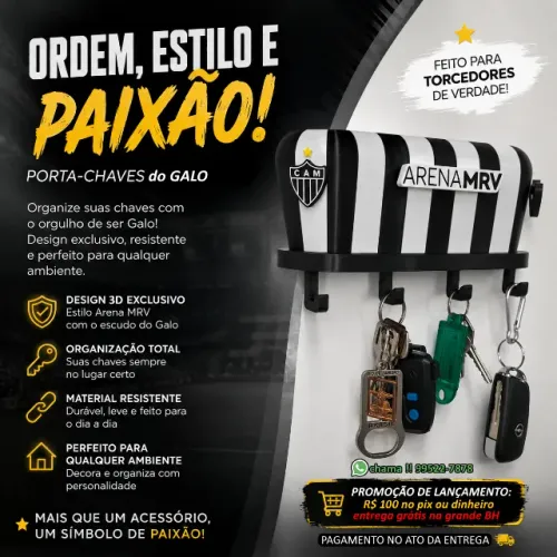 porta chaves do GALO