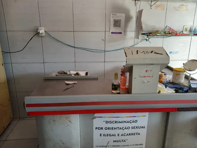 Caixa balcão de mercado