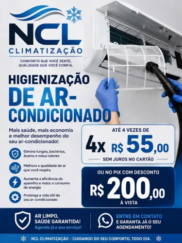 Higienização ar-condicionado