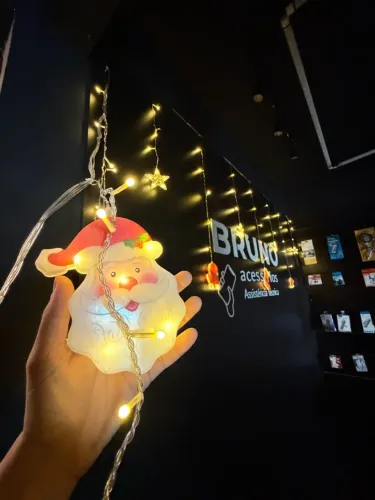 Cascata de Led Com Efeitos Natalinos 3 Metros