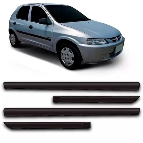 Friso Lateral celta 2000 ate 2006 4 Portas Preto Modelo Original aoyjk wtyfj