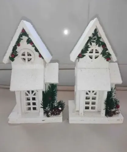 2 Casas decorativas Natalinas 28cm