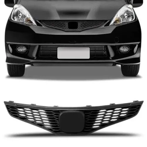 Grade Radiador New Fit 2009 2010 2011 Com Friso Cromado