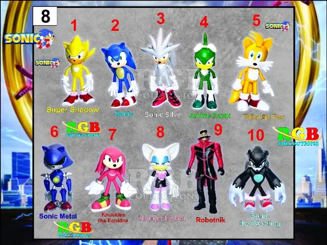  Miniatura Sonic VIII (Venda por Unidade ou Coleção)