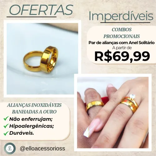 Alianças Banhadas a Ouro