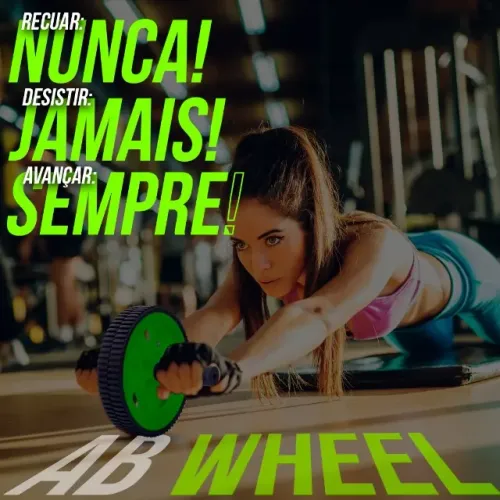 Rodas para Treinos Abdominal + tapete para Joelhos