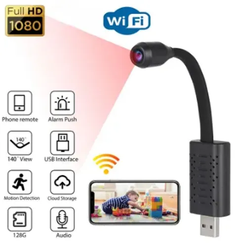 * Mini Micro Câmera Espiã "pequena"  Wifi com Visão Noturna 1080P Sem Fio Vigilância z694 