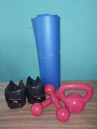 Materiais fitness para academias e treinos
