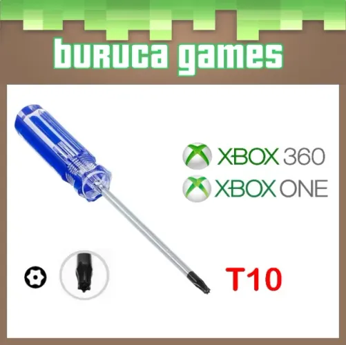 Chave Torx T10 com Furo abre consoles e fontes de Xbox 360, Xbox One 