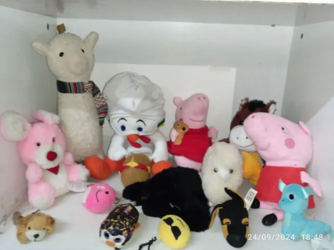 Bichinhos de pelúcia. Diversos tamanhos e modelos . Kit com 15 peças 
