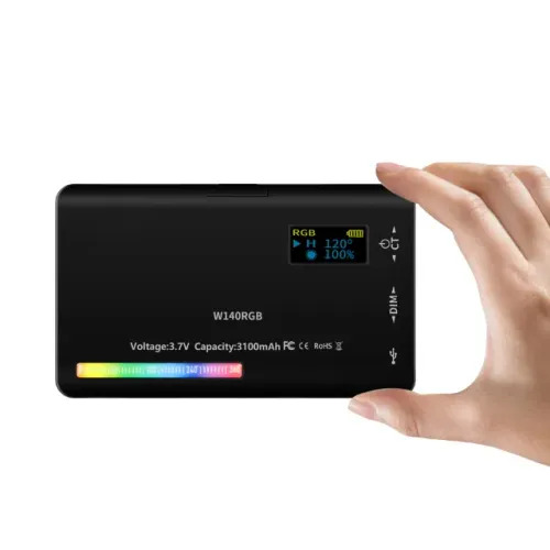 Painel De Luz Led Preenchimento Colorido Rgb Cl120 Usb C