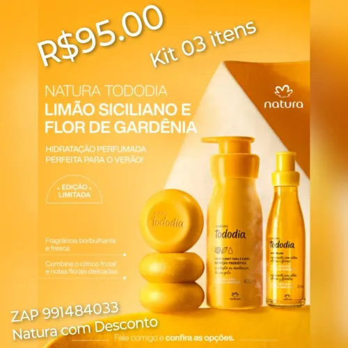 Natura limão siciliano 3 itens 95.00 promoção