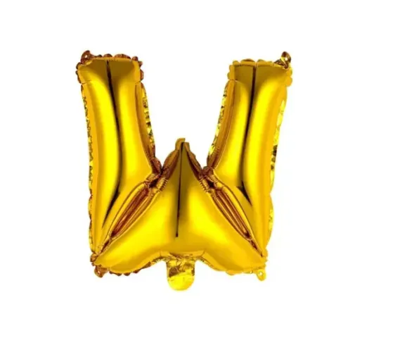Balão Metalizado Letras Ballon Letter 16" 40cm Wb Cn498 - Letra W