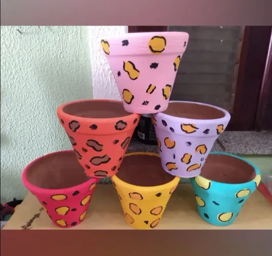 Jarros cerâmica pintados 