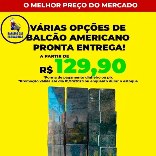 VÁRIAS OPÇÕES DE BALCÃO AMERICANO PRONTA ENTREGA!