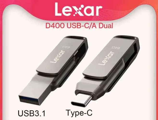 Pendrive Lexar 128GB Dual Interfase USB-C/A