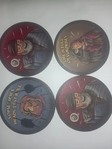 Jogo de 4 Coasters temáticos - Coleção de Série