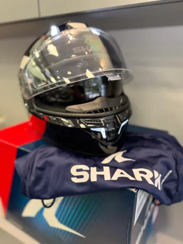 Capacete moto Shark Skwal I3 Blank Sp Kar C/ Led Luz + Pinlock TAM 60