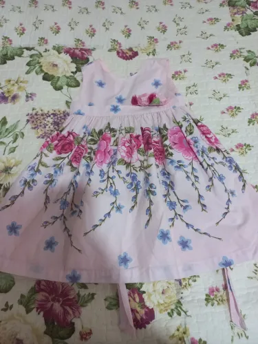 Vestido Infantil Floral Rosa