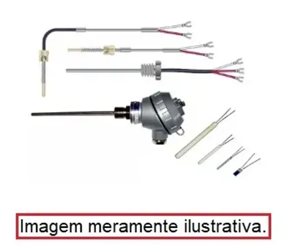 PT100 AI316 6X300MM 1/2 BSP CABECOTE GR0 A 300ºC + POCO PROTECAO AI316 10X280MM