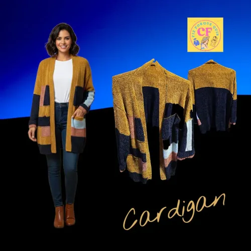 Cardigan Sobretudo Estampa Geométrica