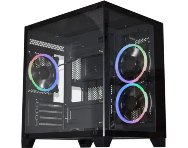 Gabinete Gamer K-Mex CG-0830, Mid Tower, mATX, Lateral e Frente em Vidro Temperado, Preto 