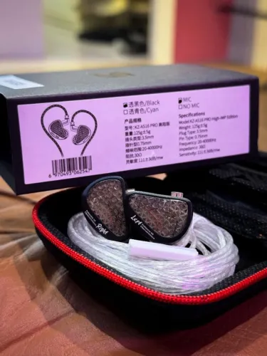  Fone de Ouvido KZ AS16 PRO High-IMP Edition Black com Mic