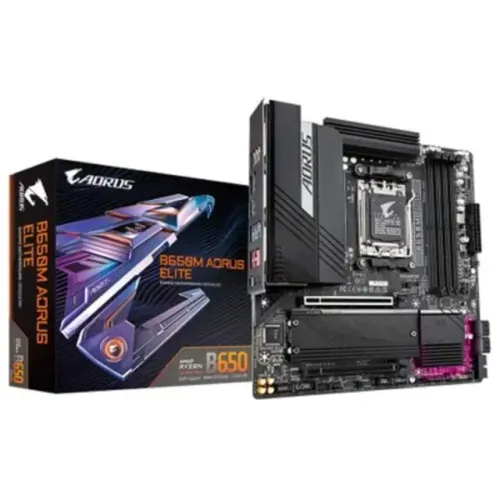 Placa Mãe Gigabyte B650M Aorus Elite 1.3, AMD Ryzen AM5, DDR5, mATX, M.2 NVME