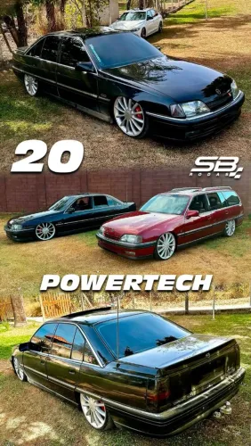 Rodas aro 20 Chevrolet Omega Powertec Prata 5x110 novas