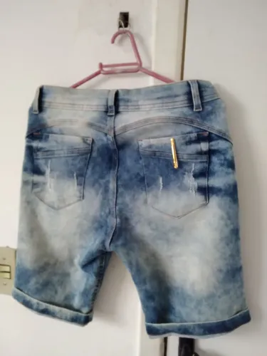 Shorts Jeans Feminino Azul Destroyed