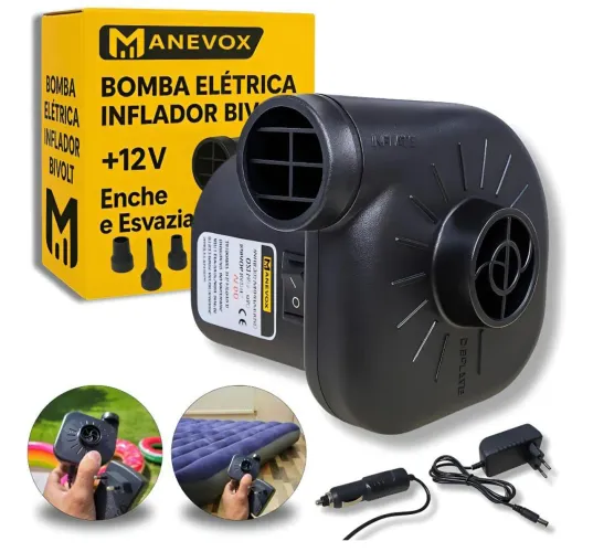 Bomba de ar inflador portatil eletrico para encher