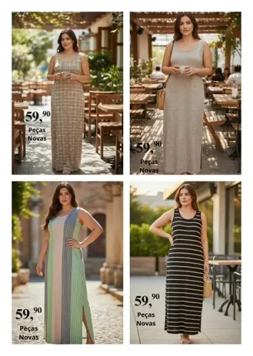Vendo vestidos femininos longos