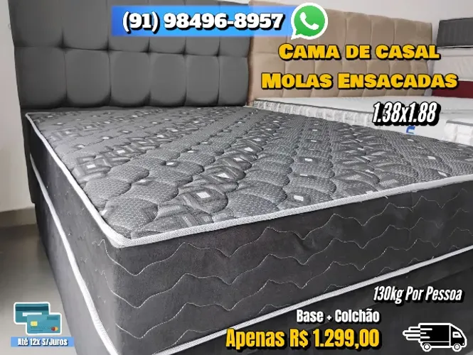 CAMA DE CASAL MOLAS ENSACADAS 