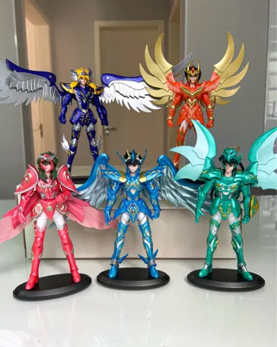 Bonecos Cavaleiros do Zodíaco Armaduras Divinas