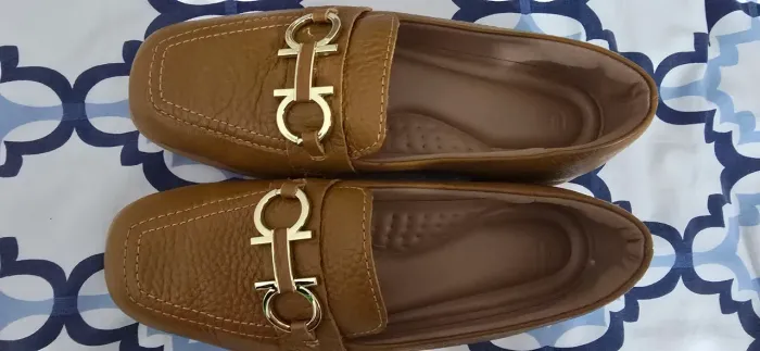 Loafer Marrom Casual Couro Detalhe Bridão