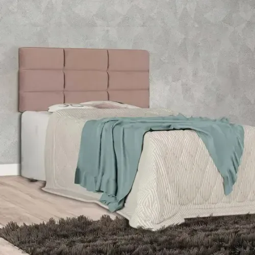 Cabeceira bronze Solteiro Del Rosa Acochoadas - Em Oferta