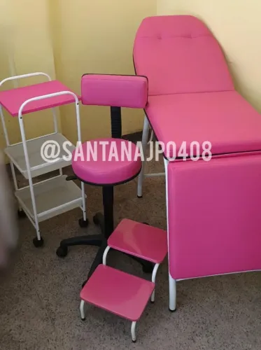 Conjunto de Mobiliário Rosa para Estética - Perfeito!