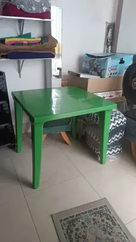 Mesa de plástico quadrada desmontável 80x80