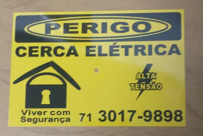 Placa de Advertência aluminio - personalizada 