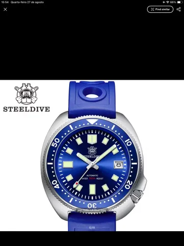 Relógio Stell dive sd1970 200mm 44 mm