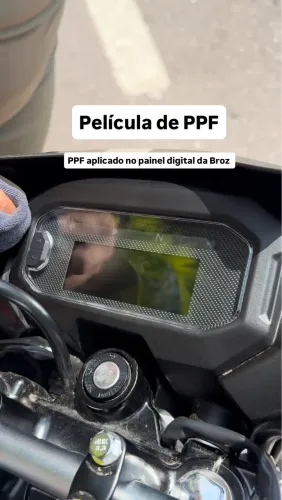 Película de proteção PPF para painel digital da moto Broz
