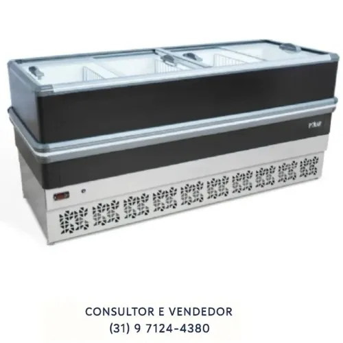 Ilha de Congelados Vidro Reto 2M Polar
