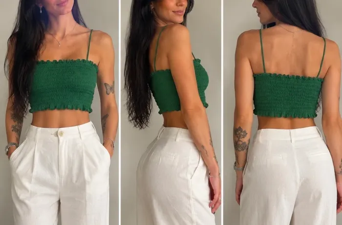 Top Verde Alcinha