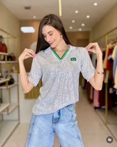 Blusa do Brasil em Paetê