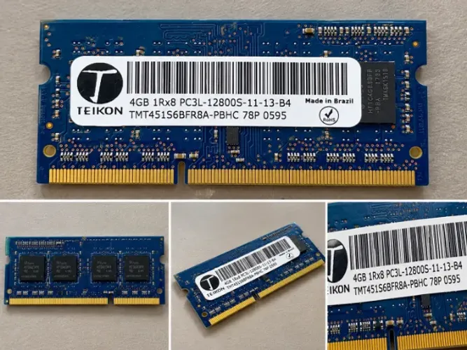 Memória RAM Teikon 4GB DDR3L 1600MHz para Notebook