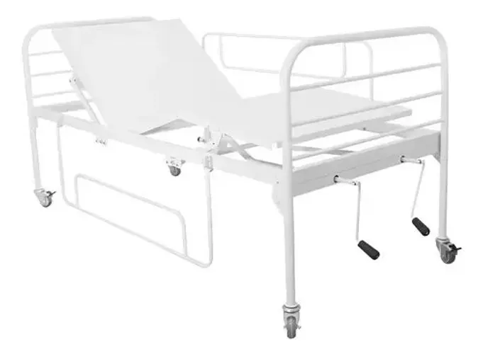Cama hospitalar manual com 2 manivelas 