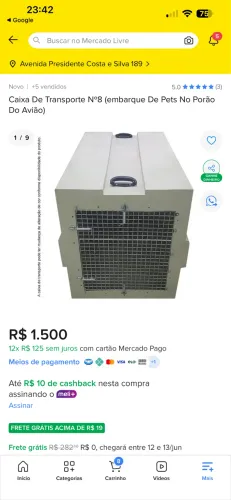 Caixa de transporte pet